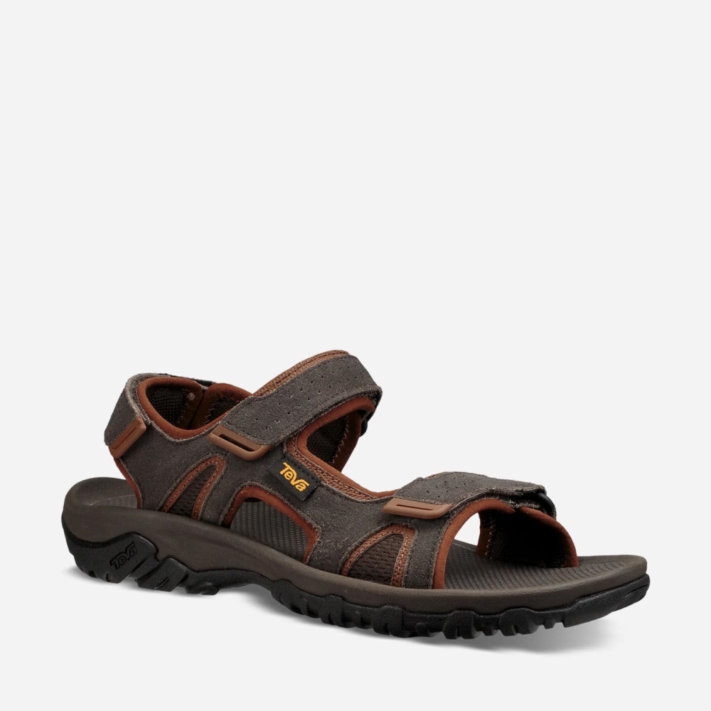 Teva Katavi 2 - Men's Teva Hiking Sandals - Black Olive | India (ABMW16873)